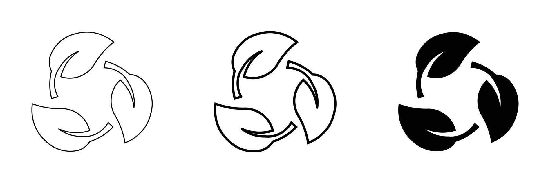 recycle leaf symbol. eco friendly concept vector