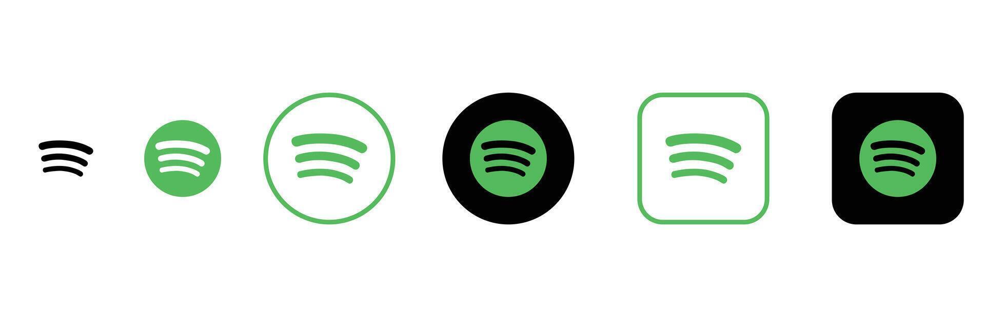 spotify logo set for web and apps vector
