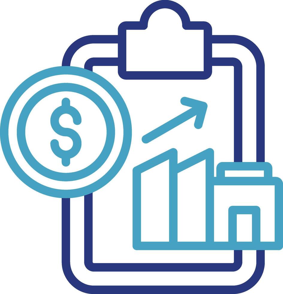 Icon elements to represent concepts related to financial reporting, performance analysis, compensation, or business investment growth vector