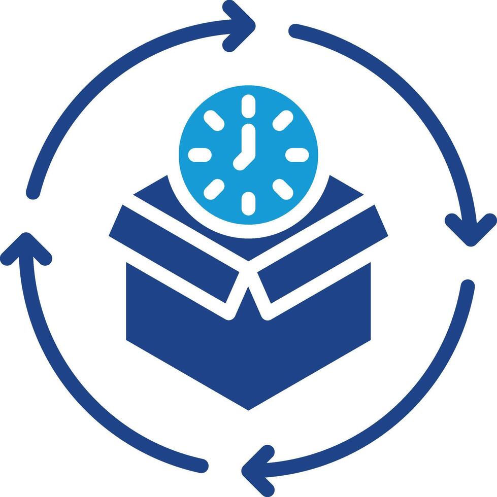 Single icon for express courier services, logistics companies, e-commerce platforms that emphasize delivery speed, or part of an order tracking dashboard vector