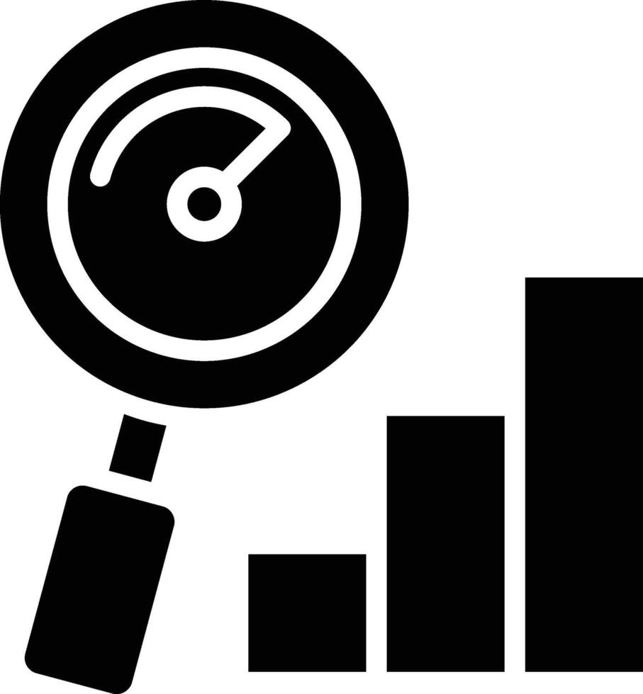 work analysis icon combines two common elements related to data analysis, research, and growth or performance vector