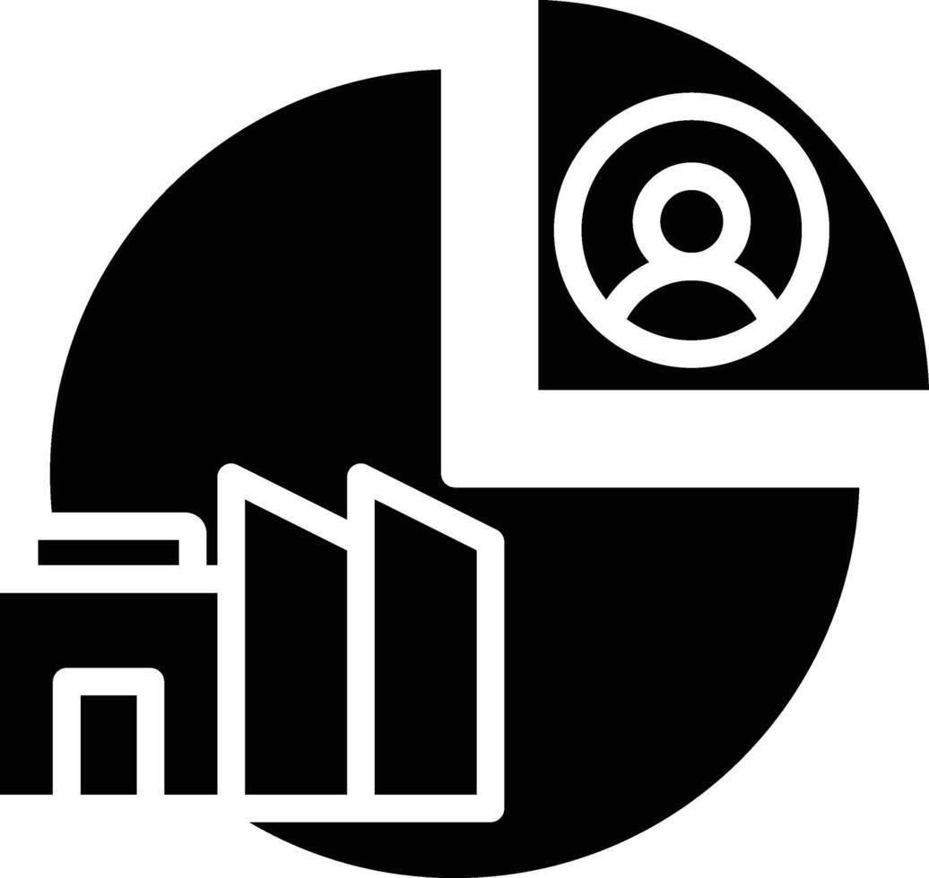 Pie chart elements symbols representing data-oriented icon facilities and the use of technology to gain insights the type of data vector