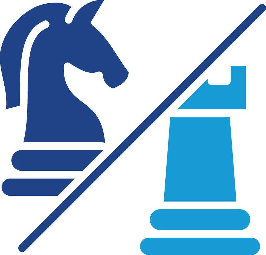 Minimalist icon of chess pieces complex ideas about strategy games, choices, comparisons, or business vector