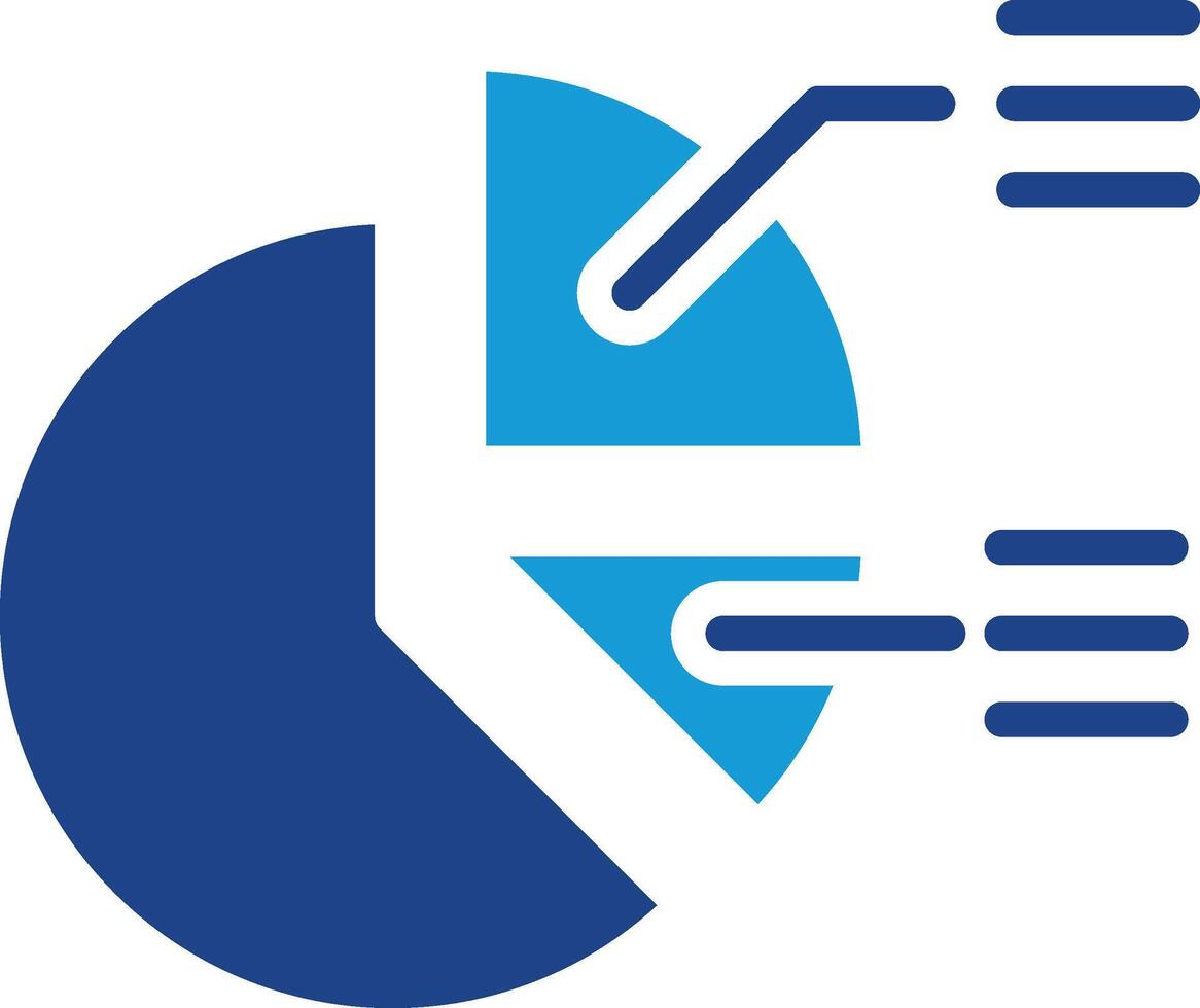 Represents the concept of statistical data analysis of parts of the whole or the insight into the importance of analyzing vector