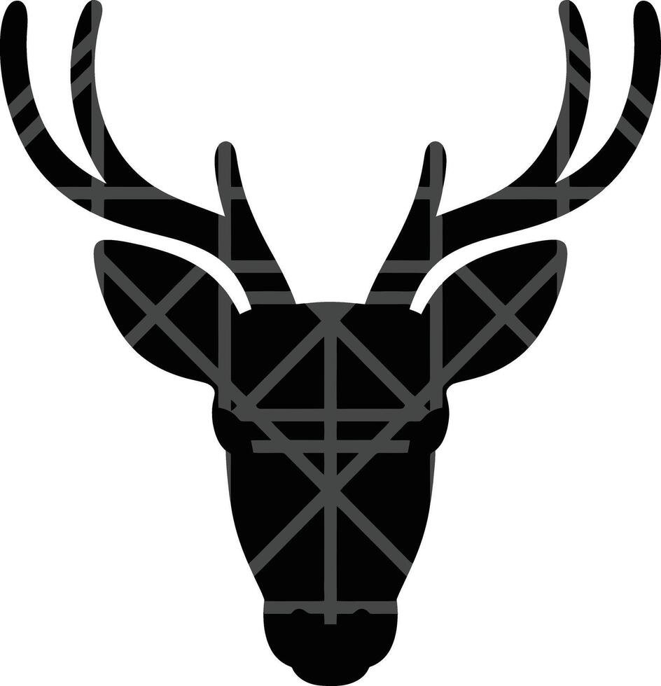 Geometric deer head silhouette design vector