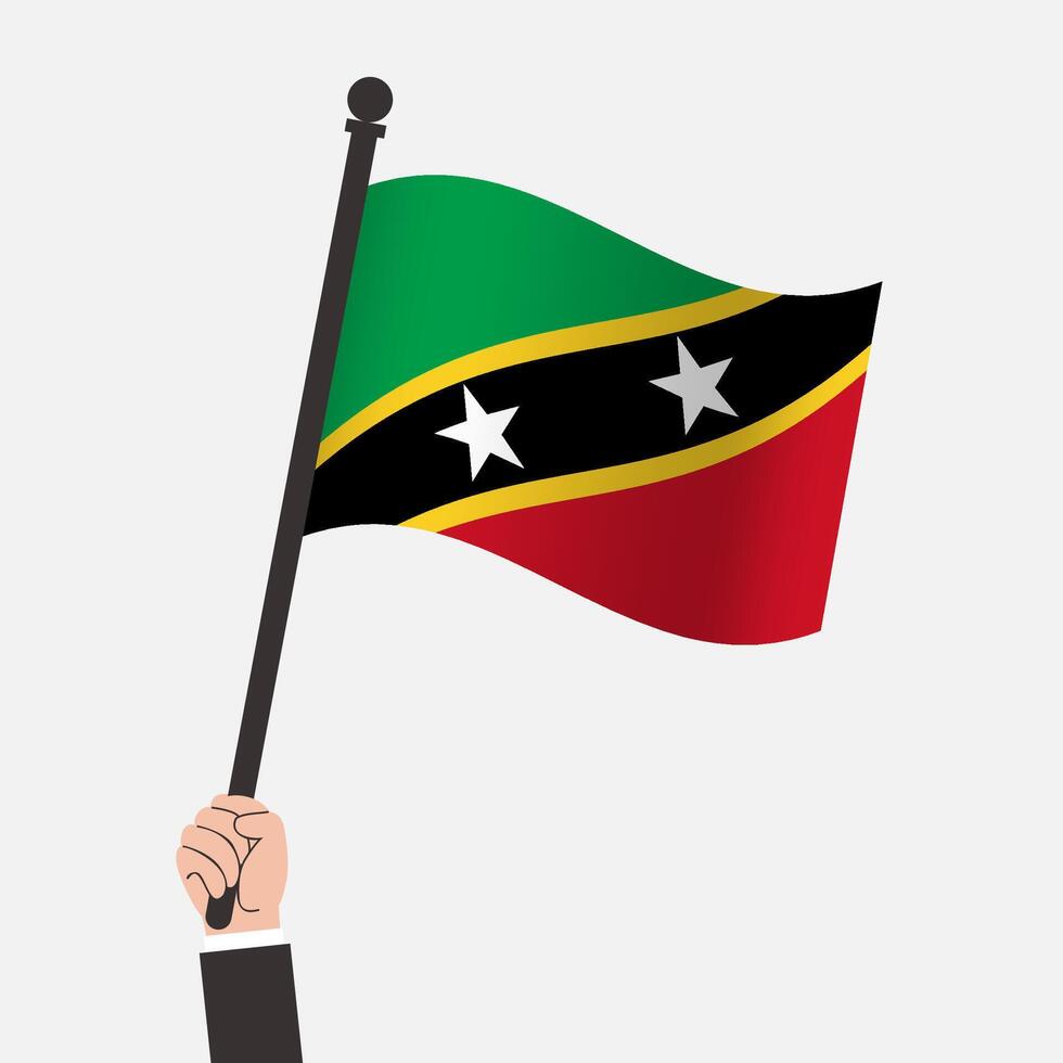 Saint Kitts and Nevis flag illustration vector