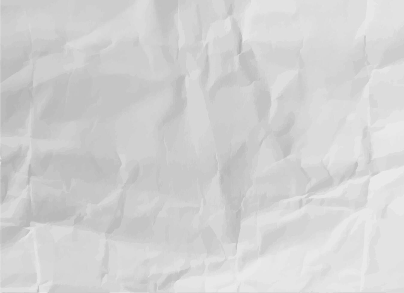 Crumpled White Paper Texture. Realistic Wrinkled Sheet Background. Template For Design, Poster, Wallpaper, Or Print Projects. vector