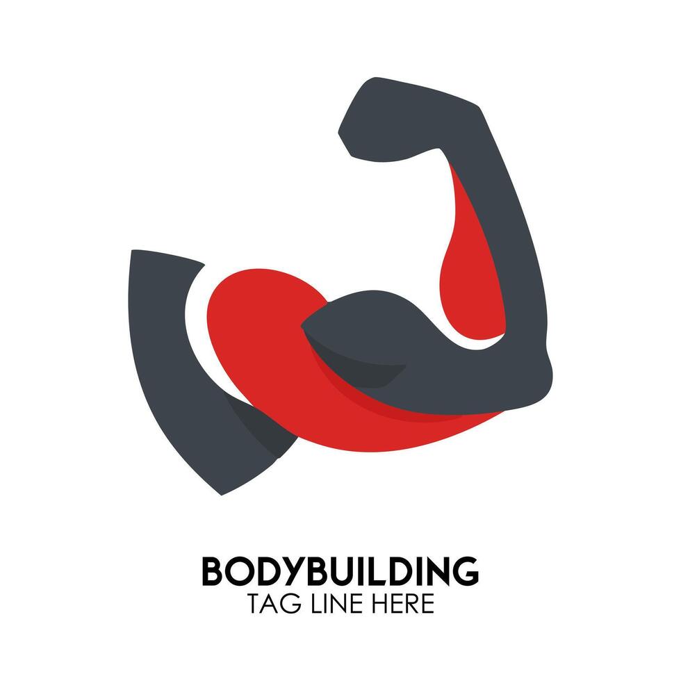Bold Bodybuilding Arm Icon vector