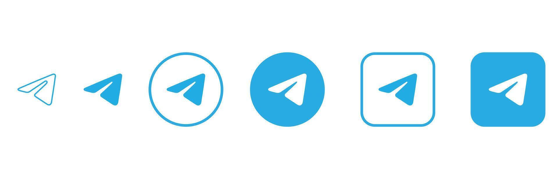 telegram logo icon symbol isolated on white bg vector