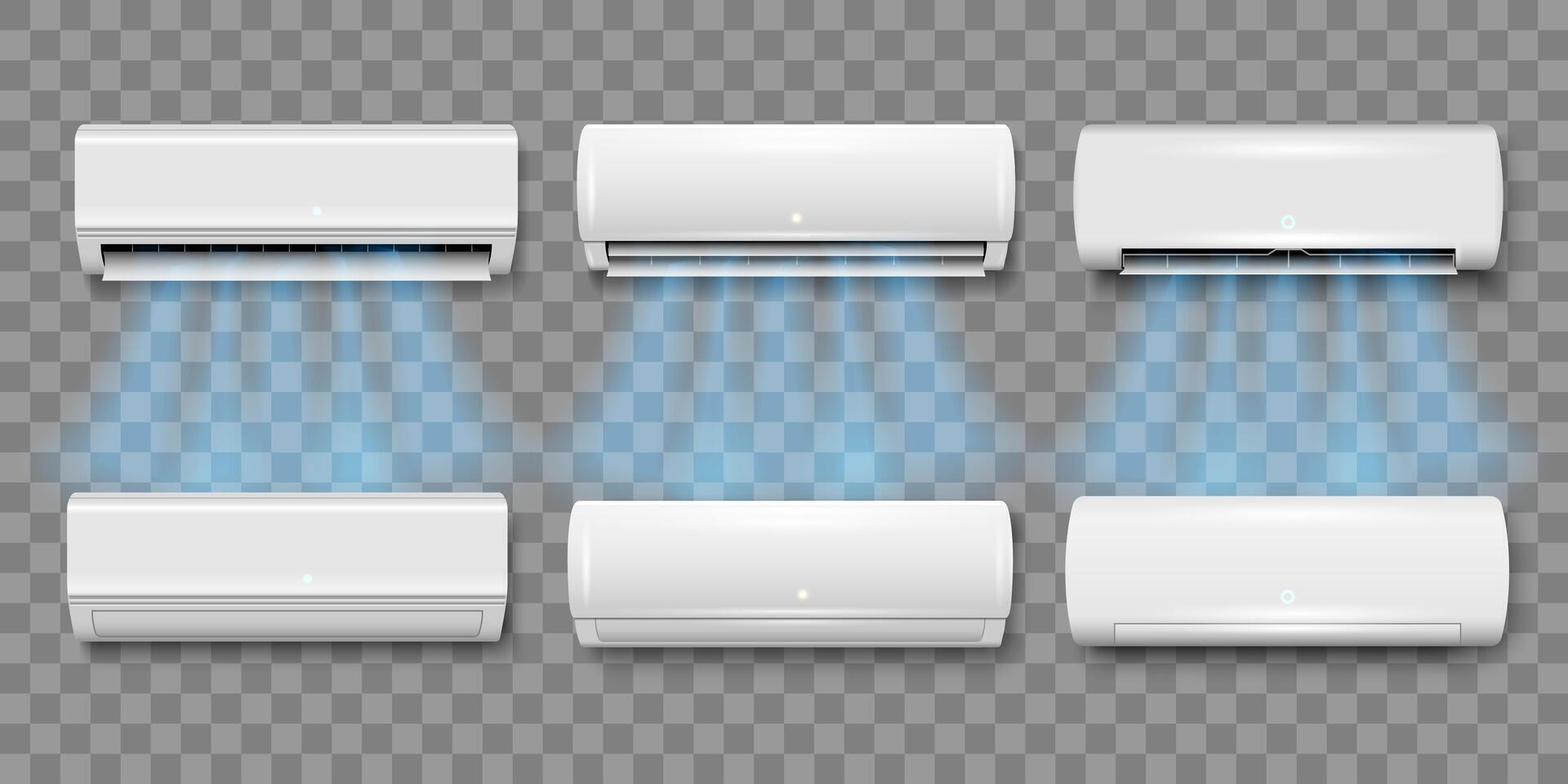 Air conditioners with cool air output vector