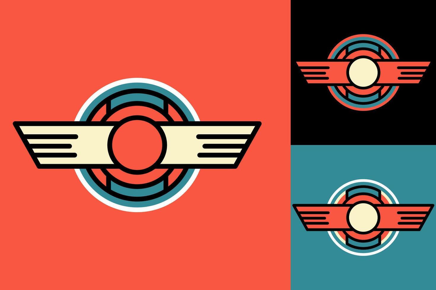 A set of three logos for a car company vector