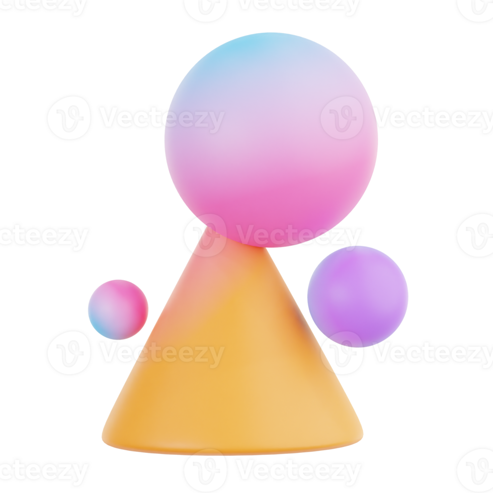 rainbow circle triangle abstract png