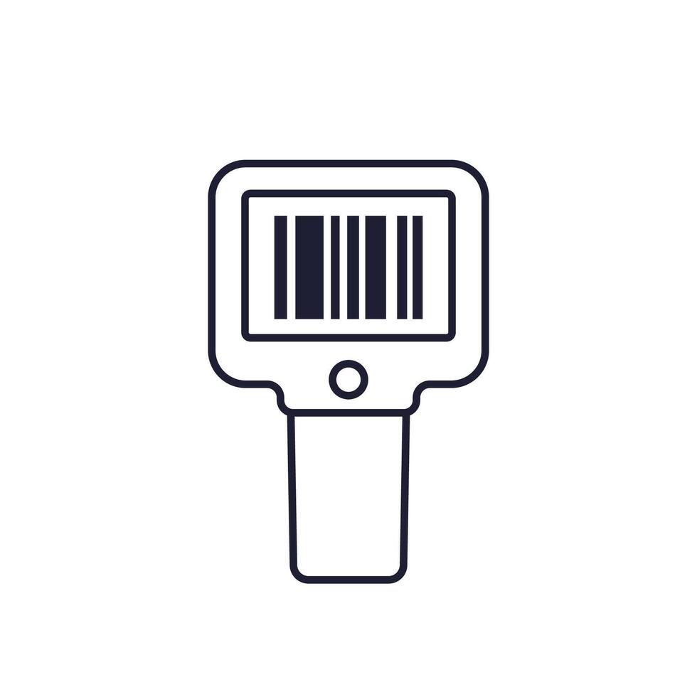 barcode scanner icon design on white vector