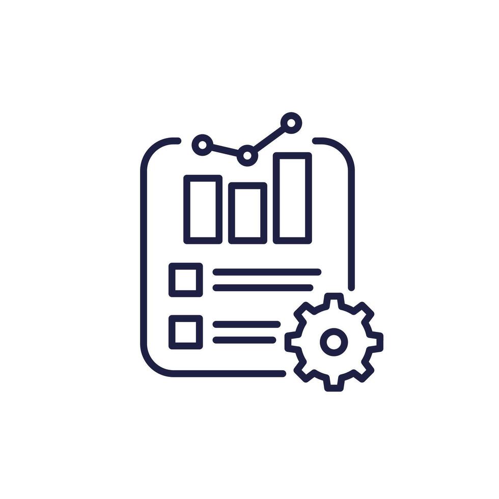 benchmarking line icon on white vector