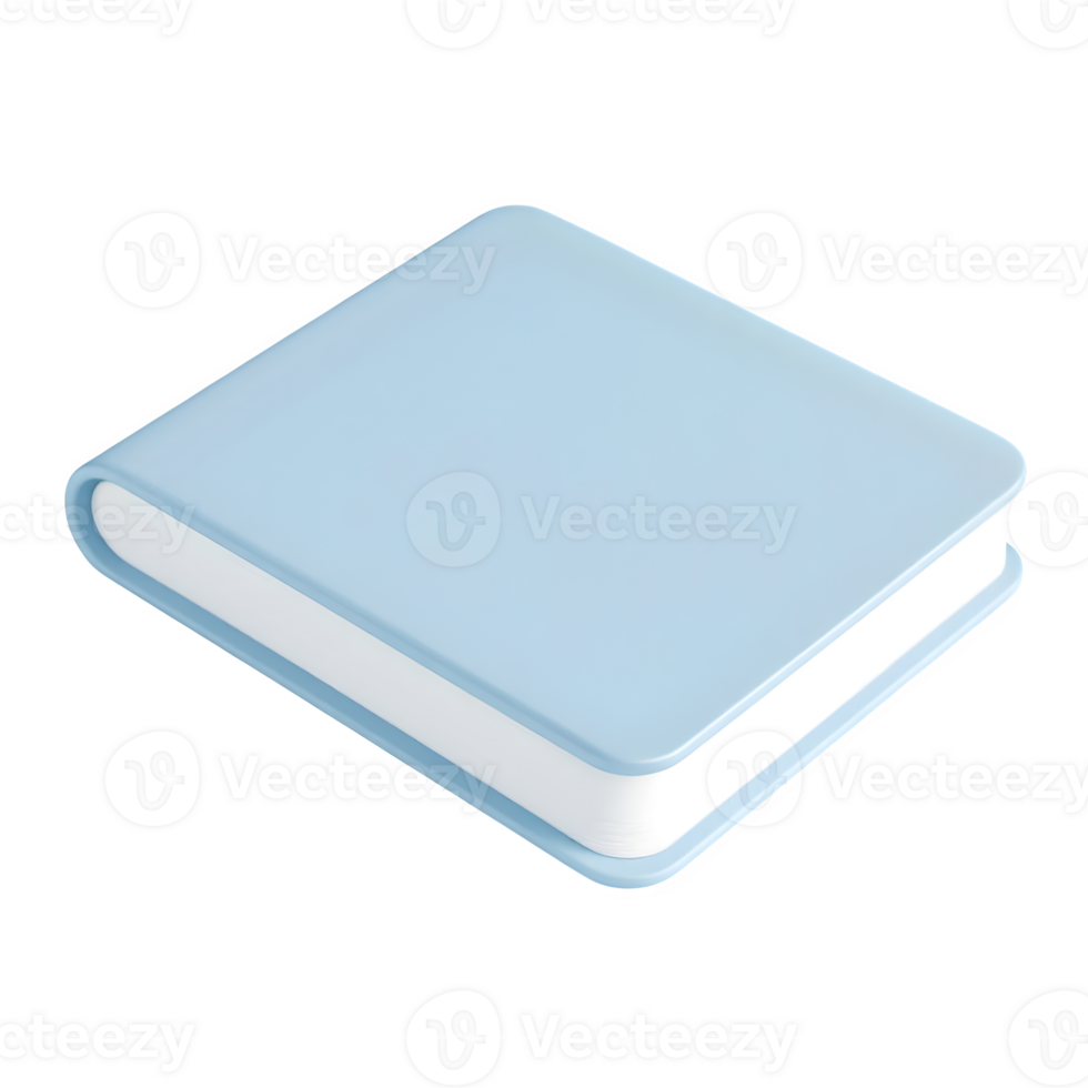 Light blue book icon isolated on transparent background png