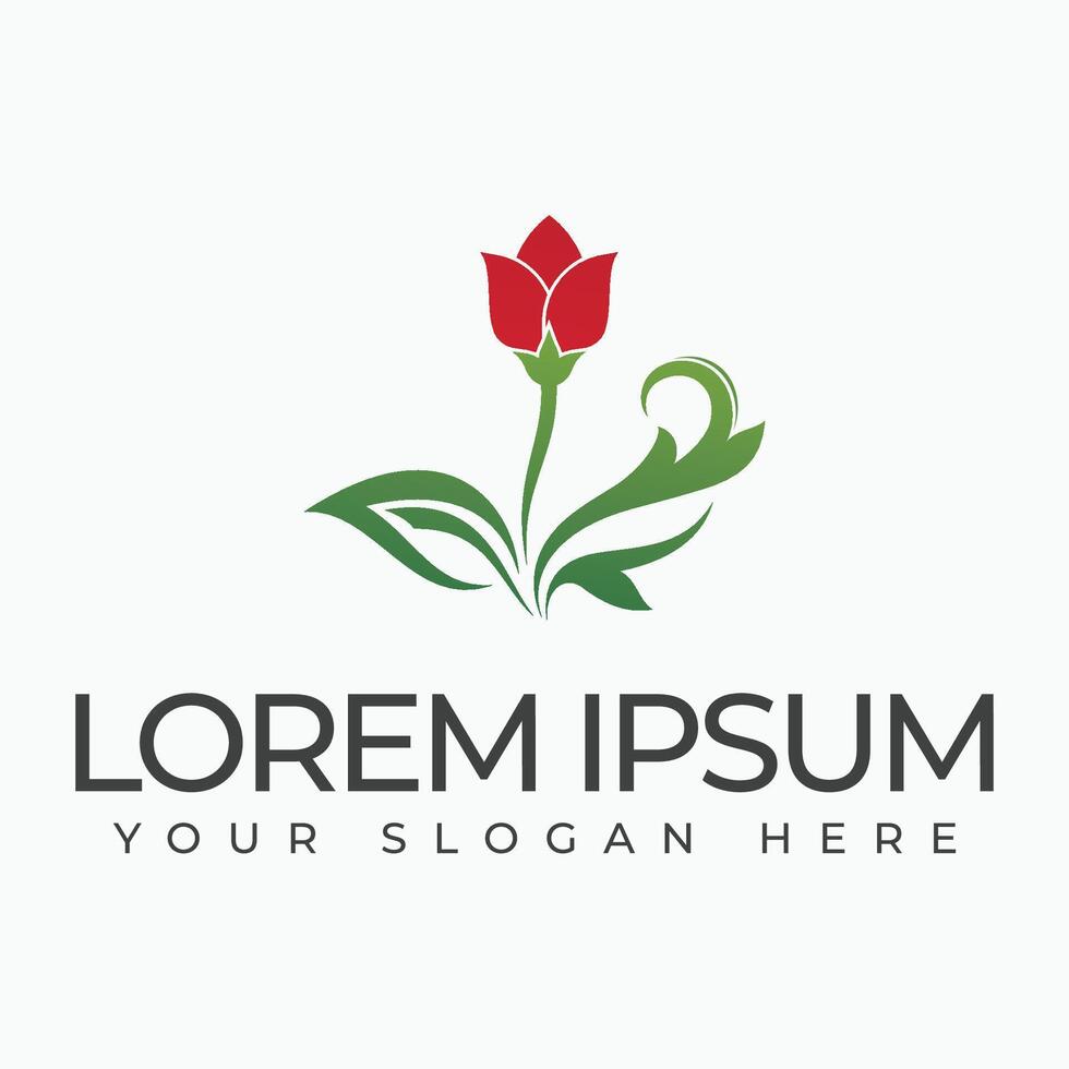 A logo featuring a flower symbolizing growth beauty vector