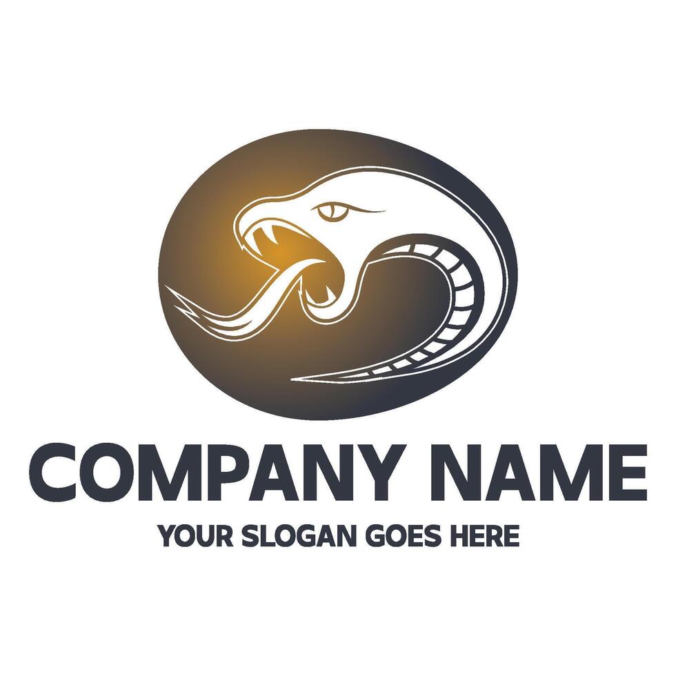 a snake logo design for a company vector