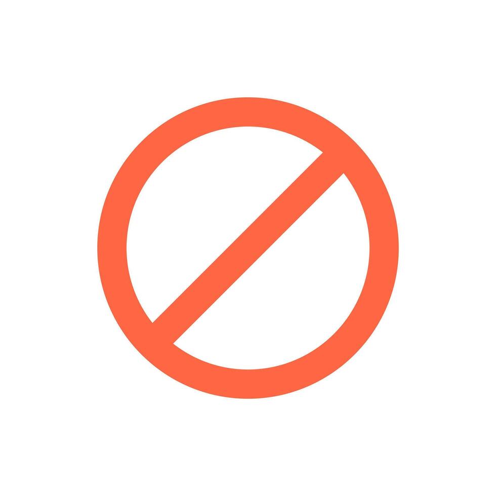 No sign on white background vector