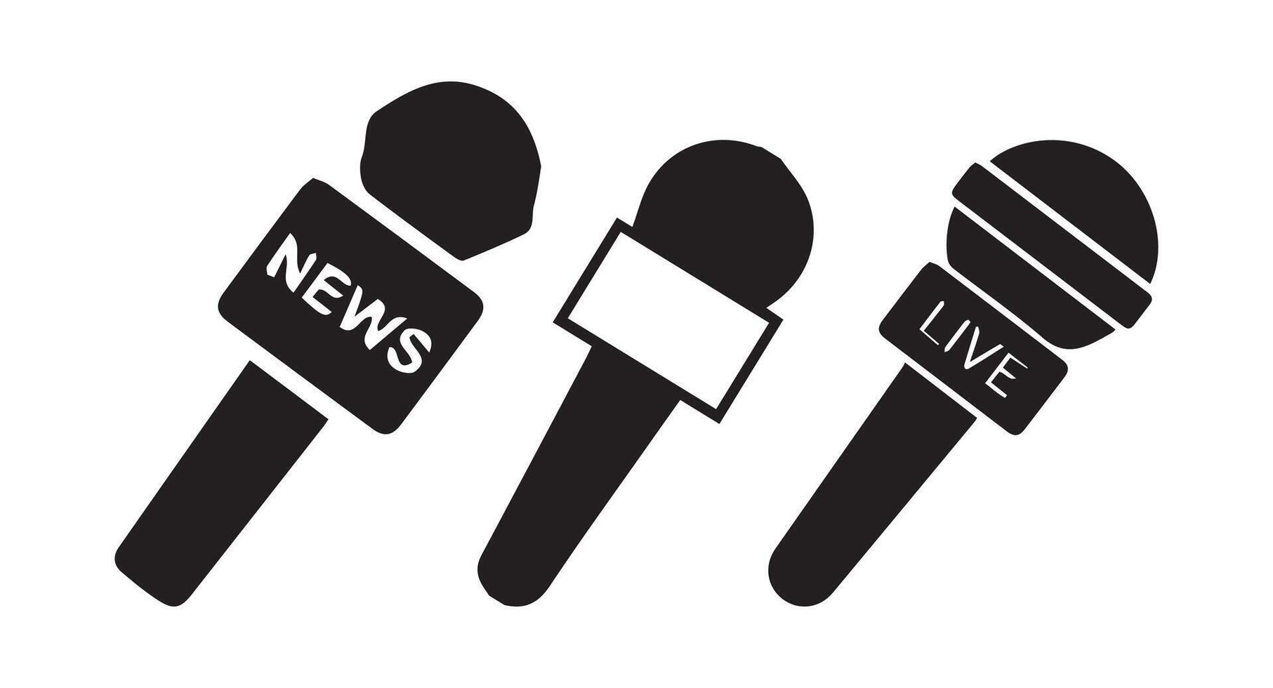 Media Podcast microphone line art. web and mobile icons. illustration 10 vector