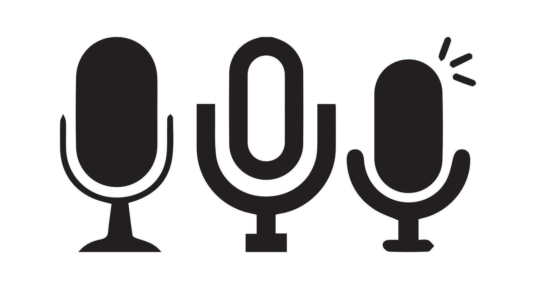 Microphone icon set. illustration eps 10 vector