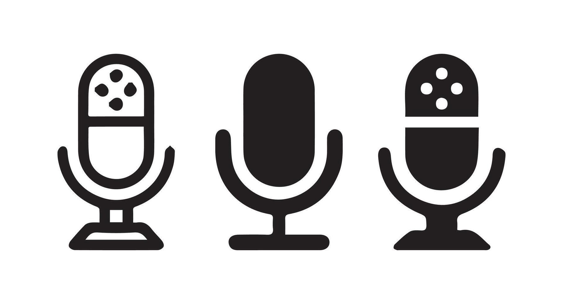 microphone logo icon . Mic, voice recorder concept. illustration eps 10 vector