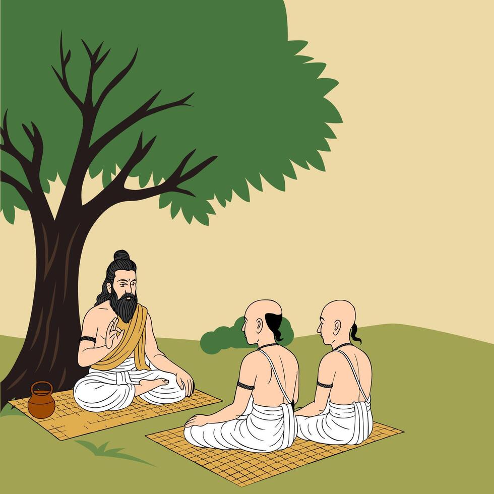 guru purnima greeting card vector