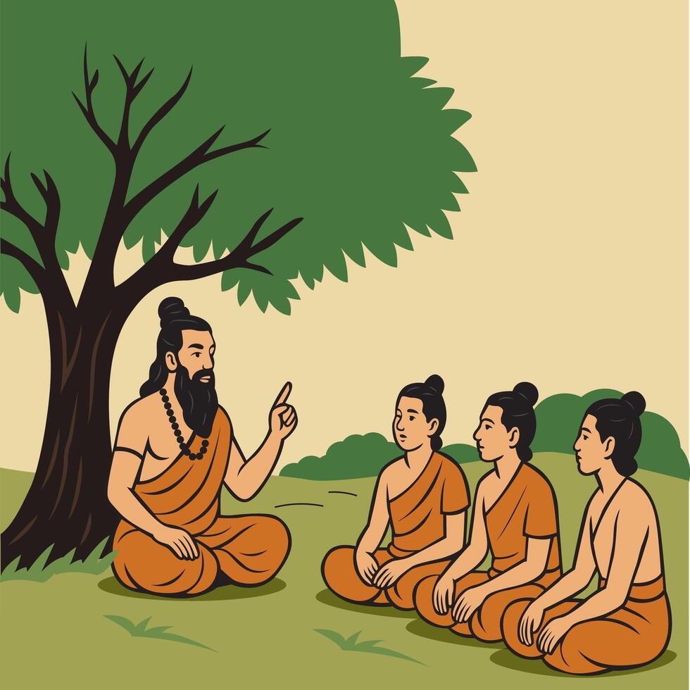 gurupurnima greeting design vector