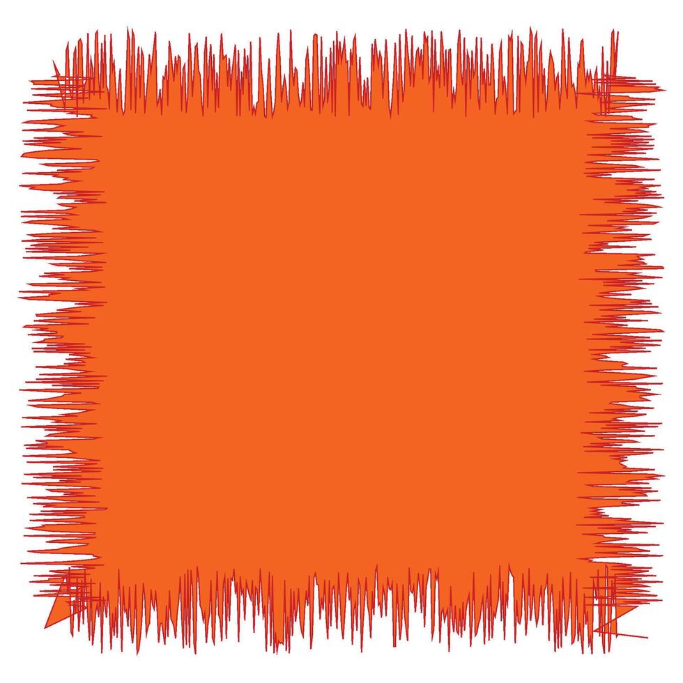 Bright Orange Jagged Block vector