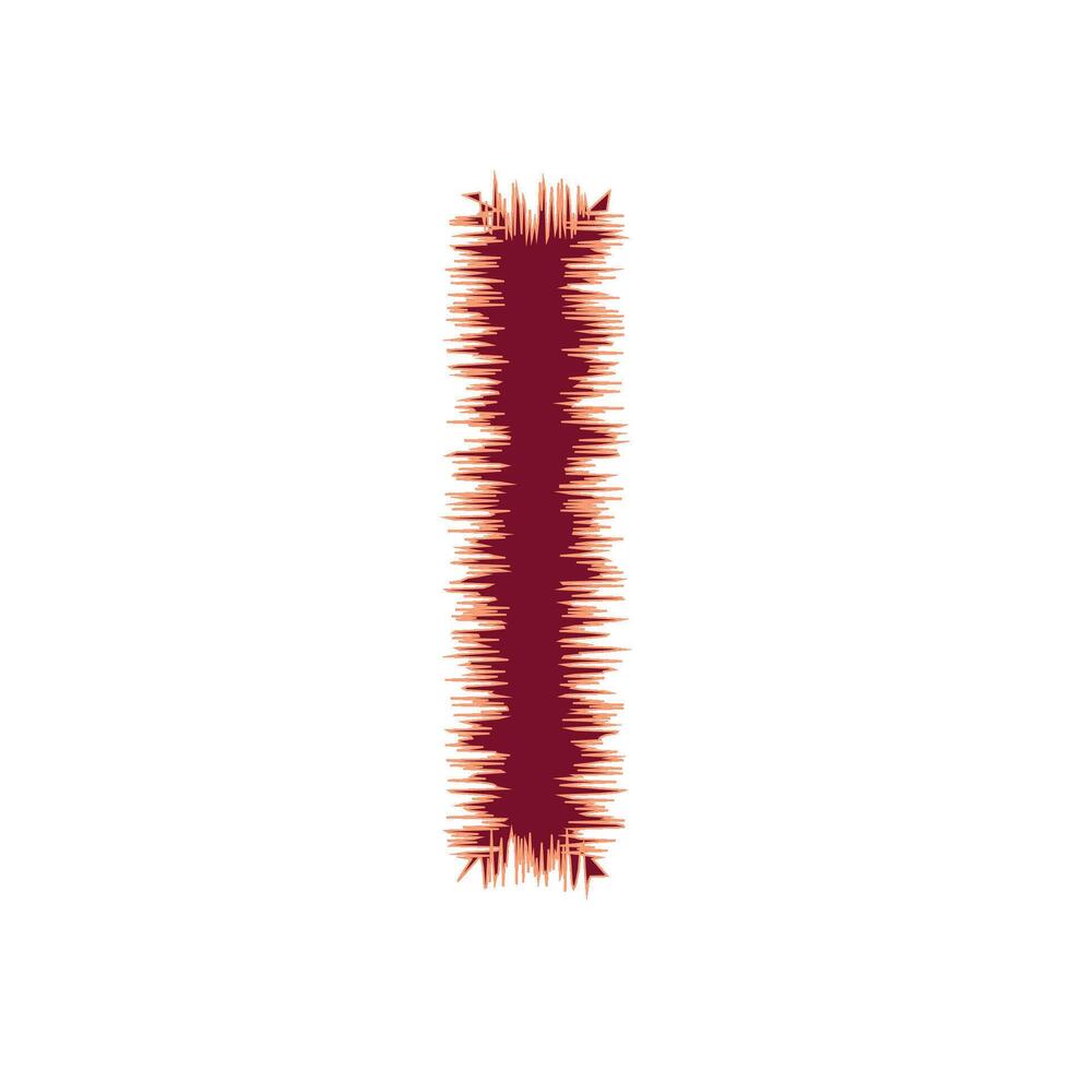 Vertical Thin Hair Bar vector