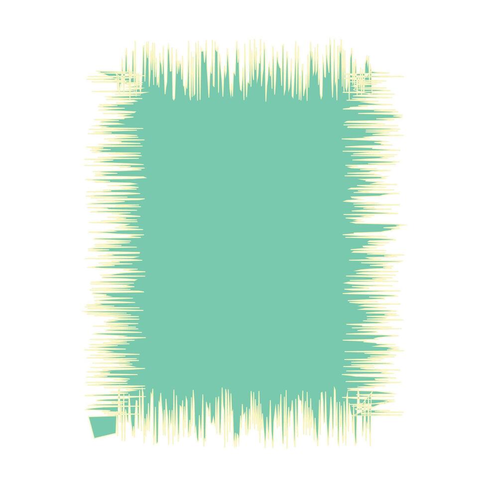 Cyan Fringed Rectangle Frame vector