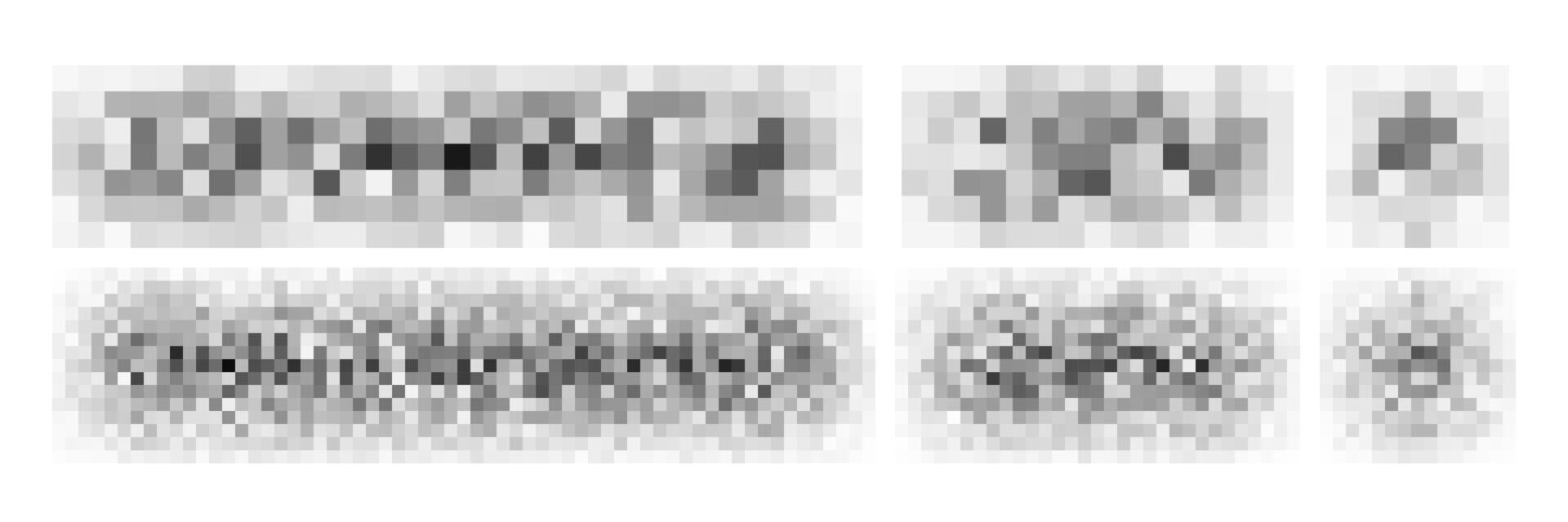 Pixel blur censor, square mosaic. Censorship effect, unknown face sensitive content. people bg, image censure bar. Blurry naked body pattern, private transparent box. Explicit secret shape vector