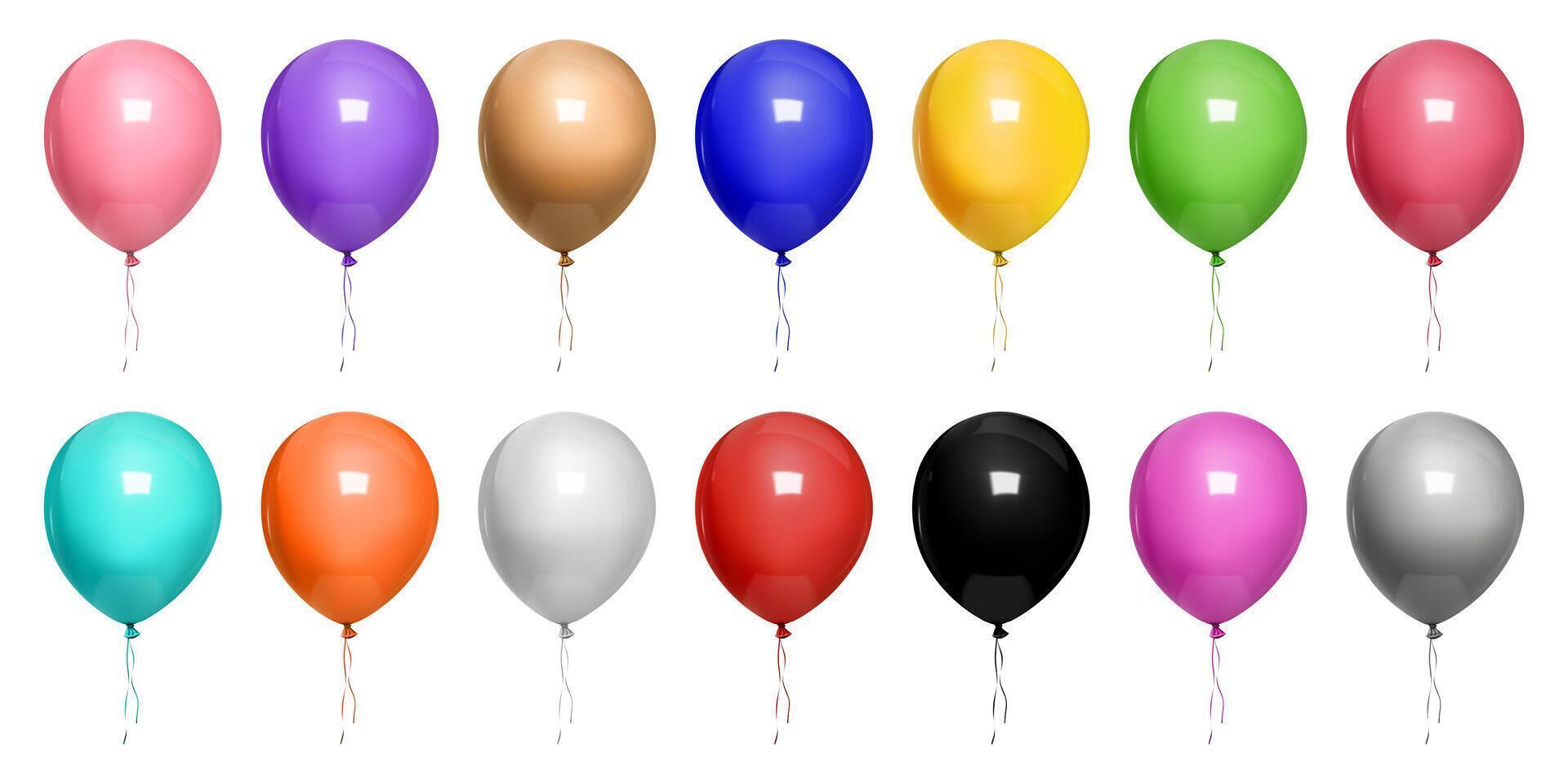 3d balloon float clipart, minimal happy birthday gift. realistic red mockup on white bg, Party mid air decor, isolated invitation design element. Anniversary round decoration balls, bday glossy vector