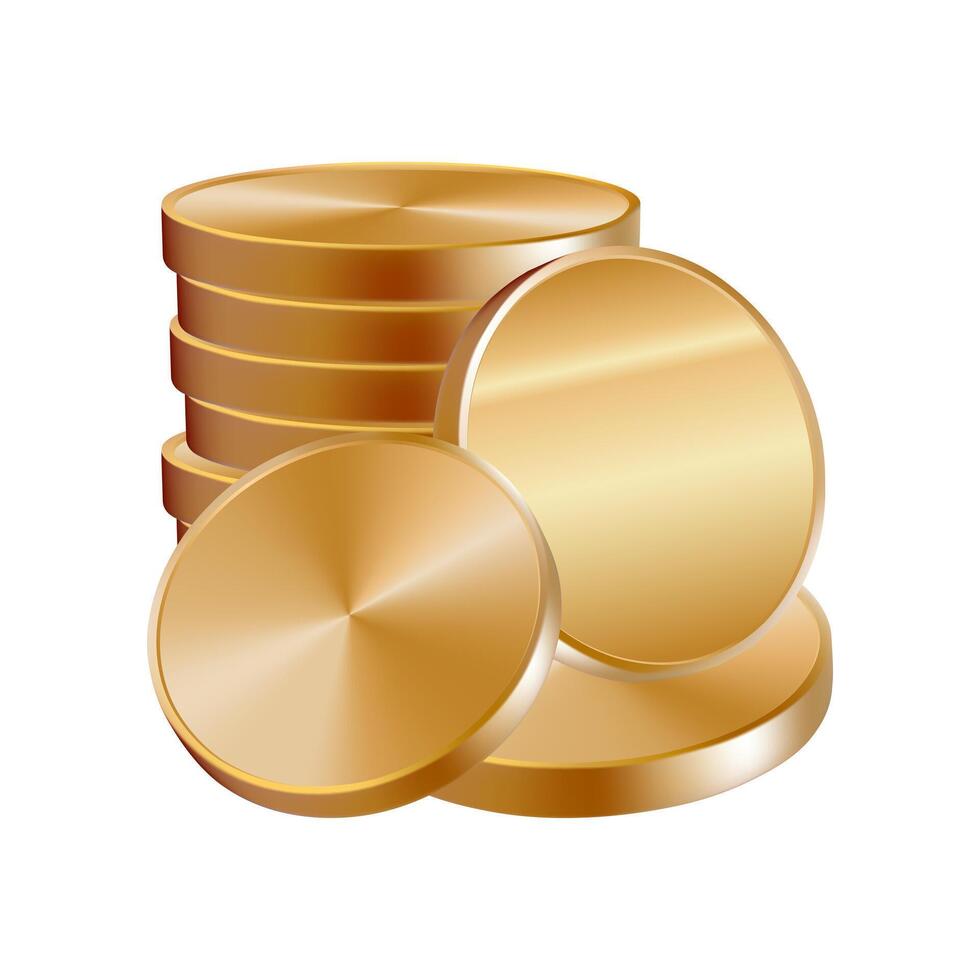 Coin stack gold medal drop. Money fall emoji, casino pile mountain of euro cents. Old golden cent rate icon. render of lucky loan cash. US dollar penny gui reward. Floating game stock grow vector