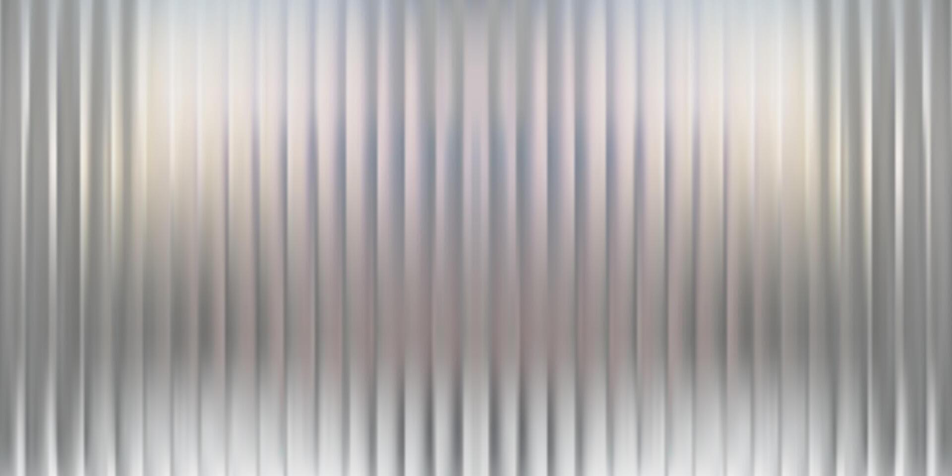 Frosted ice, acrylic glass texture. Metal hologram reed backdrop. Flute laser silver ripple. Iridescent striation reflection square mirror. Aluminium 3d stripe pattern. Glossy transparent plastic vector