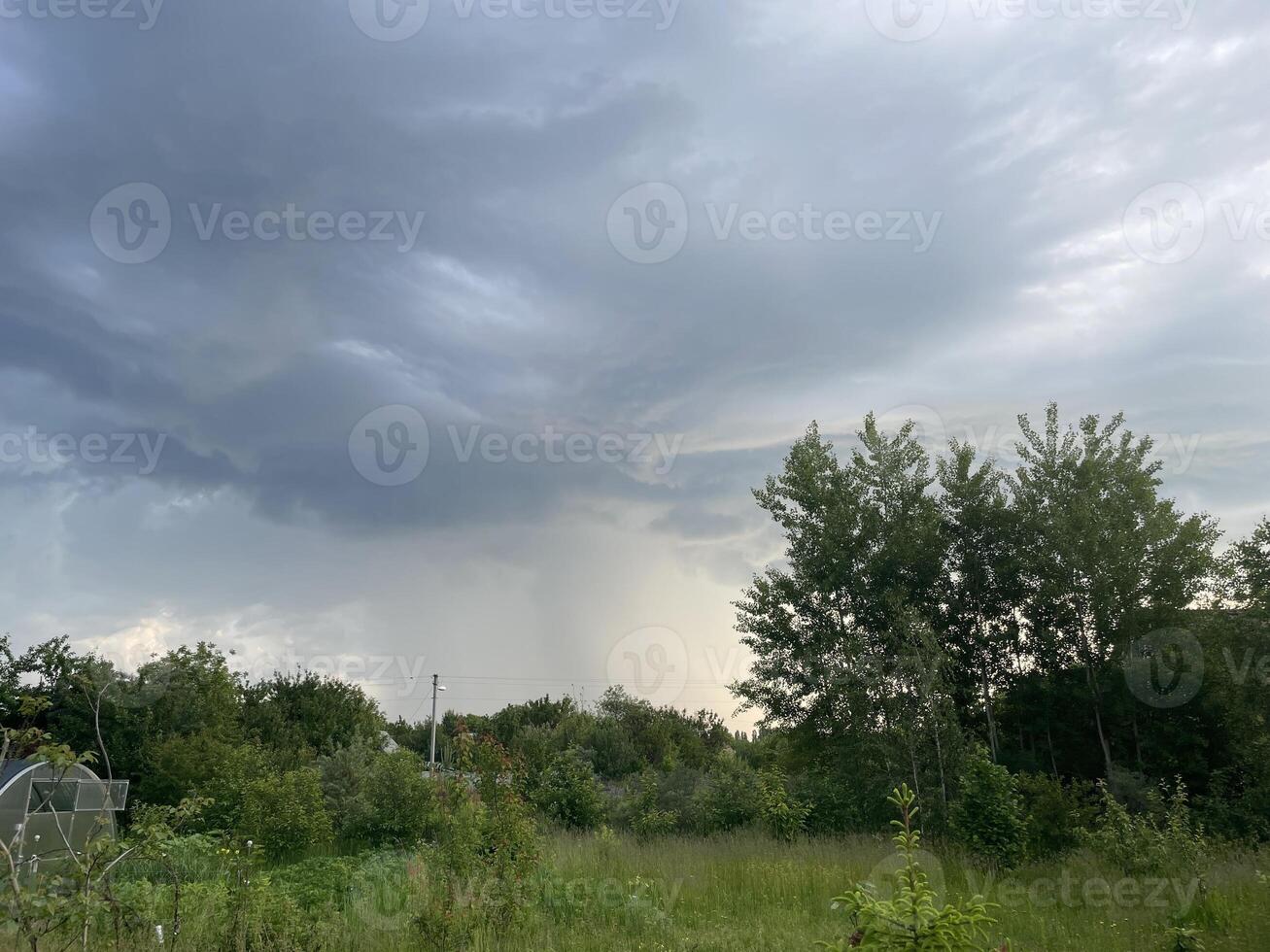 Dark storm clouds gathering before rains photo