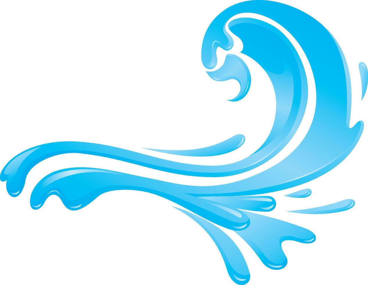 Abstract Water Arc Splash vector