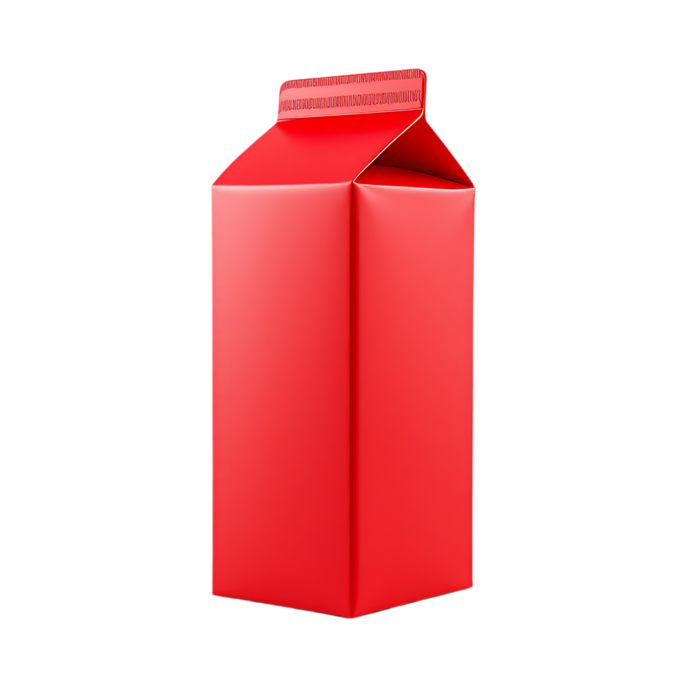 Red carton package mockup. Blank template for branding design. png