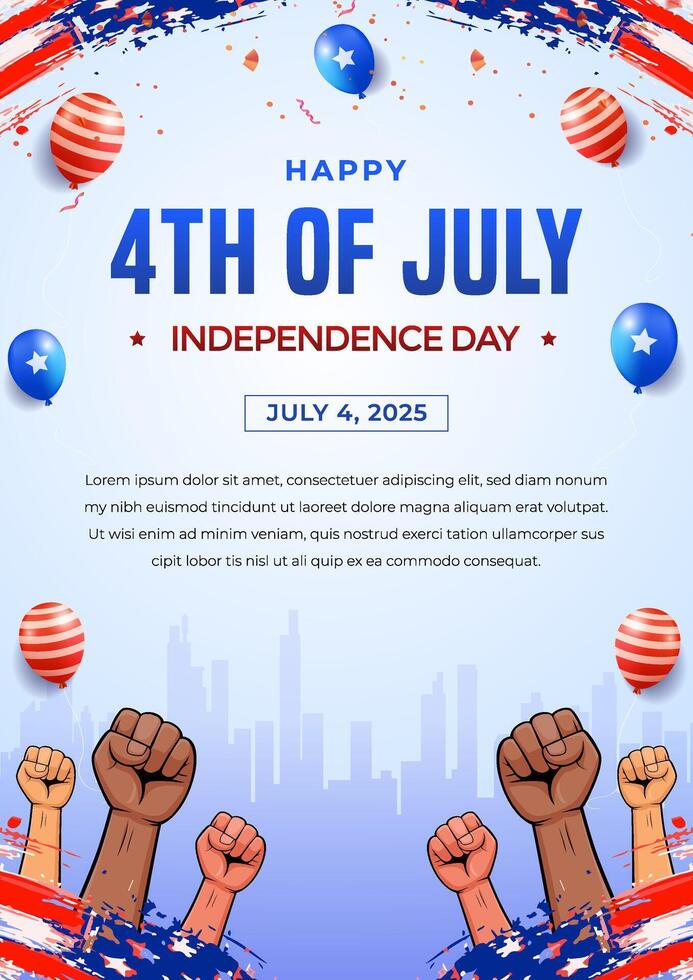 4th of July Independence Day celebration vector