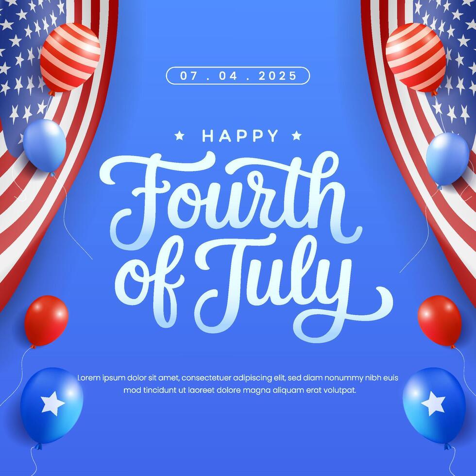 Fourth of July festive design vector