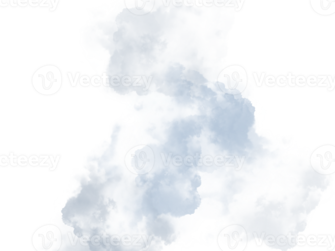 light blue cloud fluffling and streaming on background png