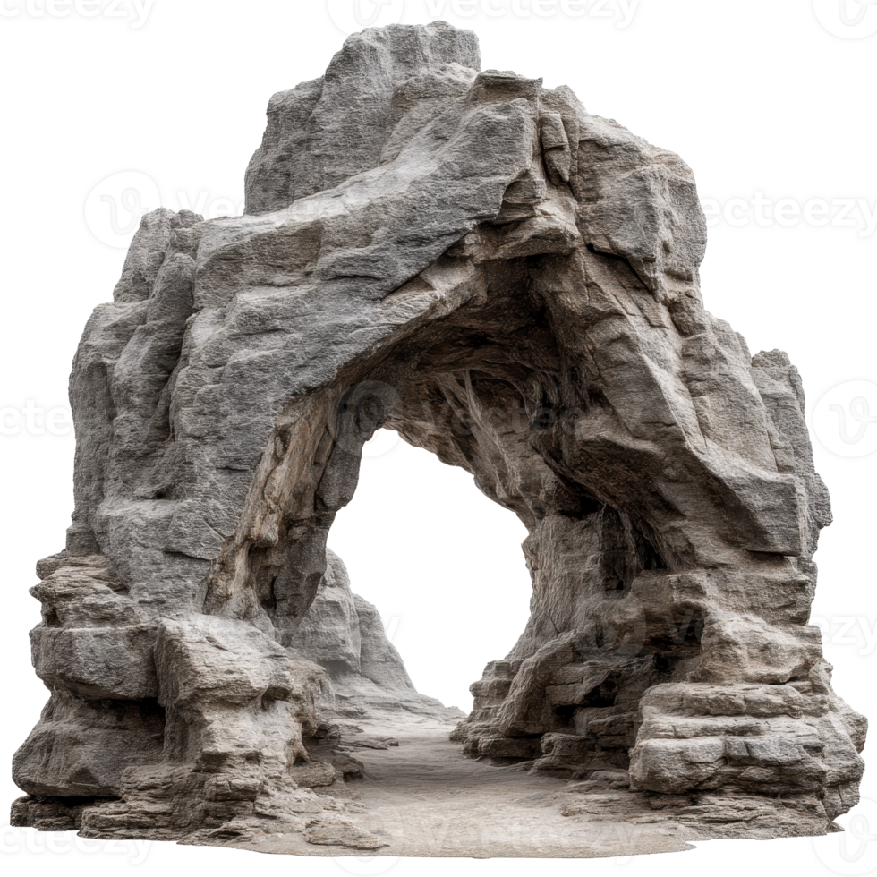 Stone Archway Rock Formation Natural Stone Cave Entrance Isolated Transparent Background png