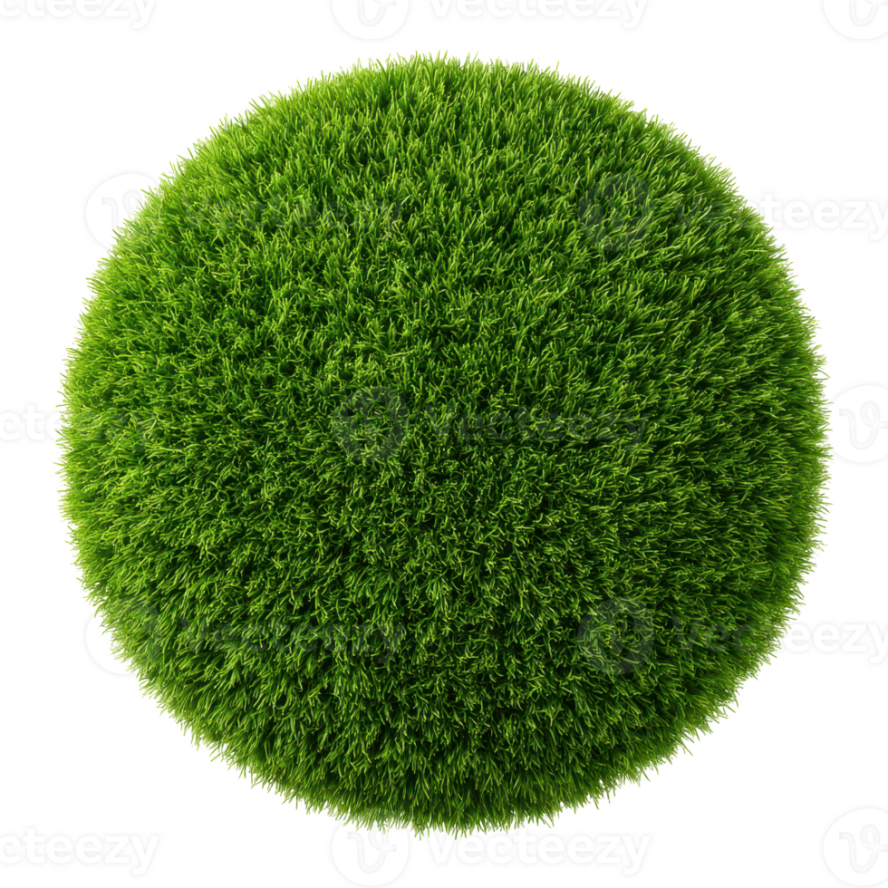 Lush Green Grass Sphere Perfect for Eco Friendly Designs and Nature Concepts png