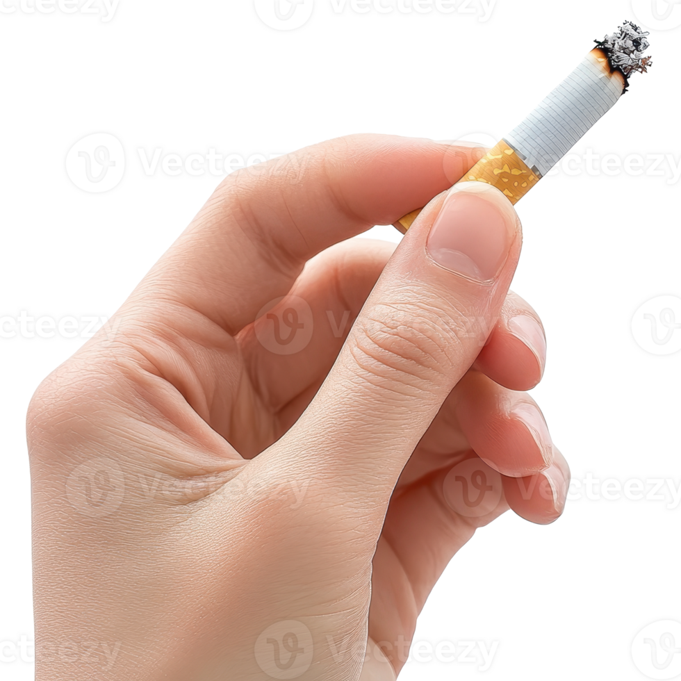 hand holding a cigarette isolated on transparent background png