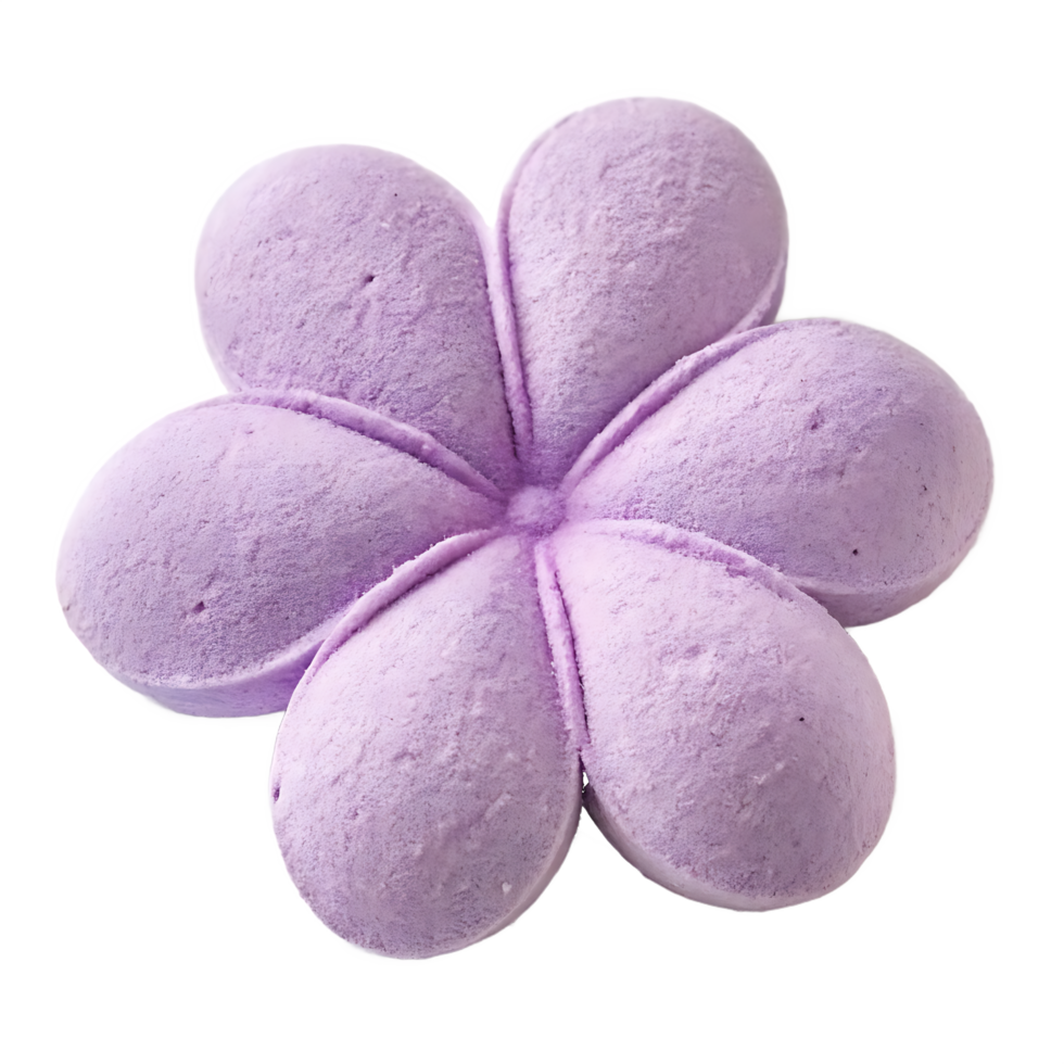 Lavender Flower Shaped Bath Bomb isolated on a transparent background png