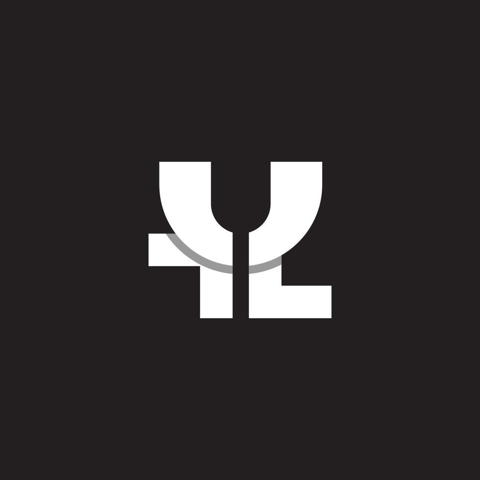 ZU UZ Corporate Logo Made with Balanced Letter Styling vector