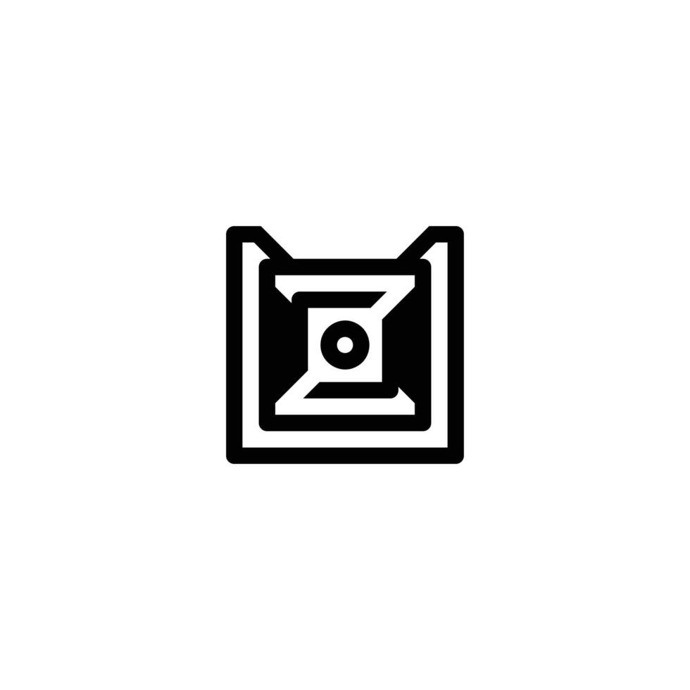 Elegant ZU UZ Camera Logo Concept with a Modern Brand Focus vector