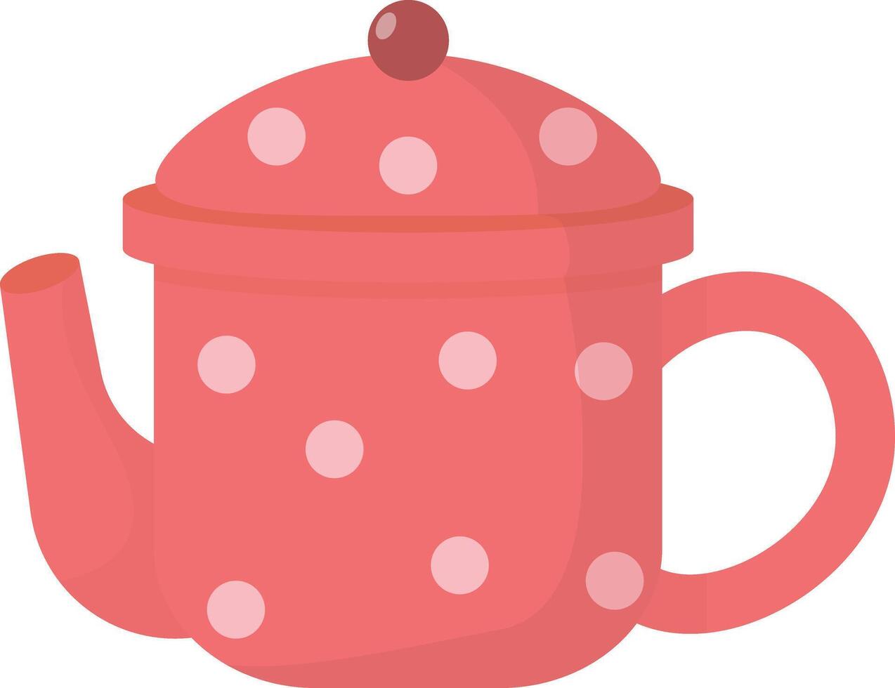 Red Polka Dot Teapot vector
