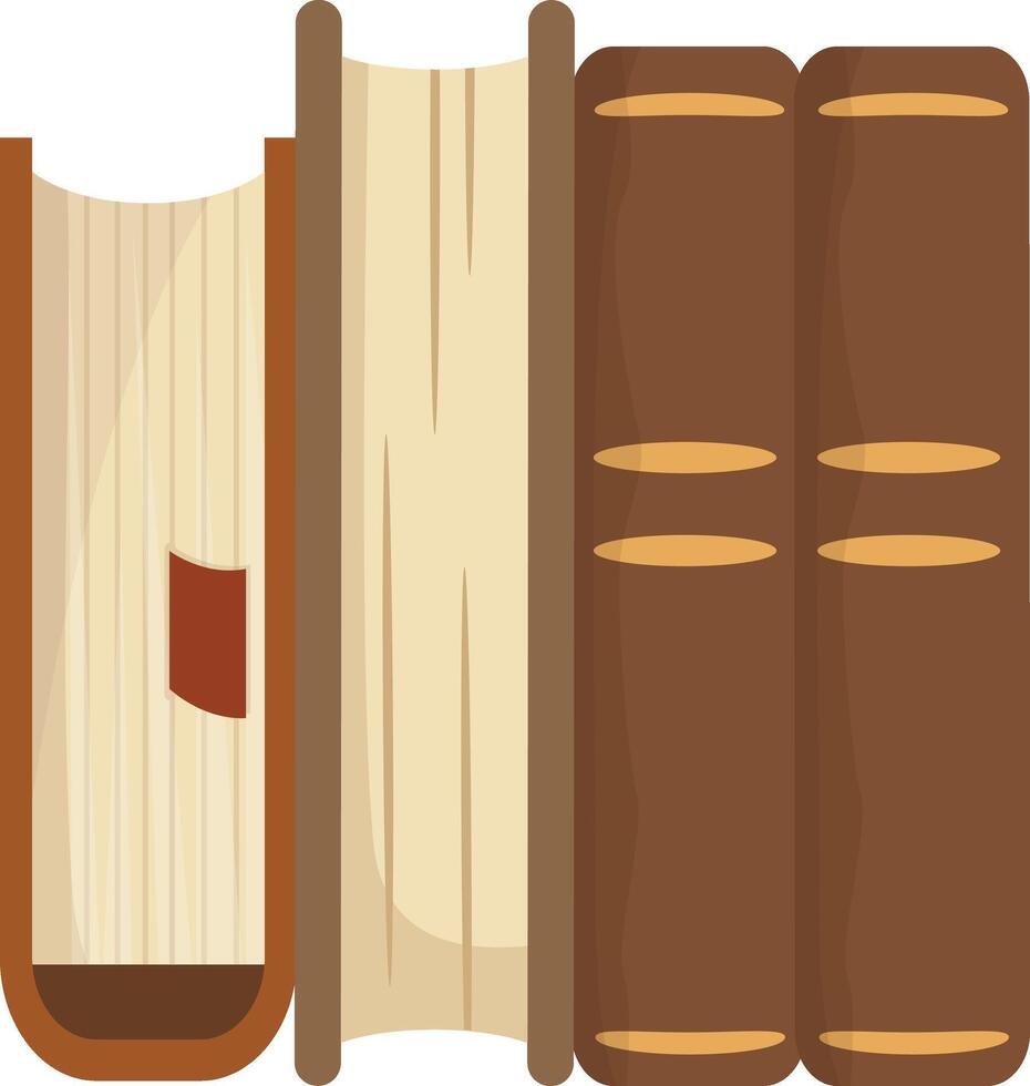 Stacked Books on Shelf vector