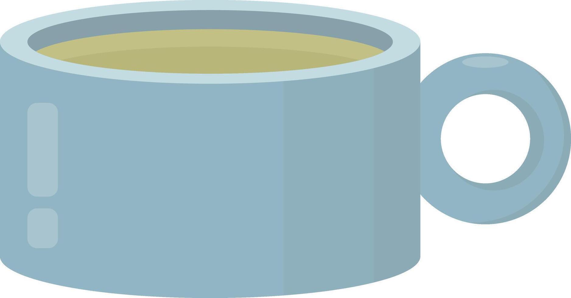 Green Tea in a Blue Cup vector