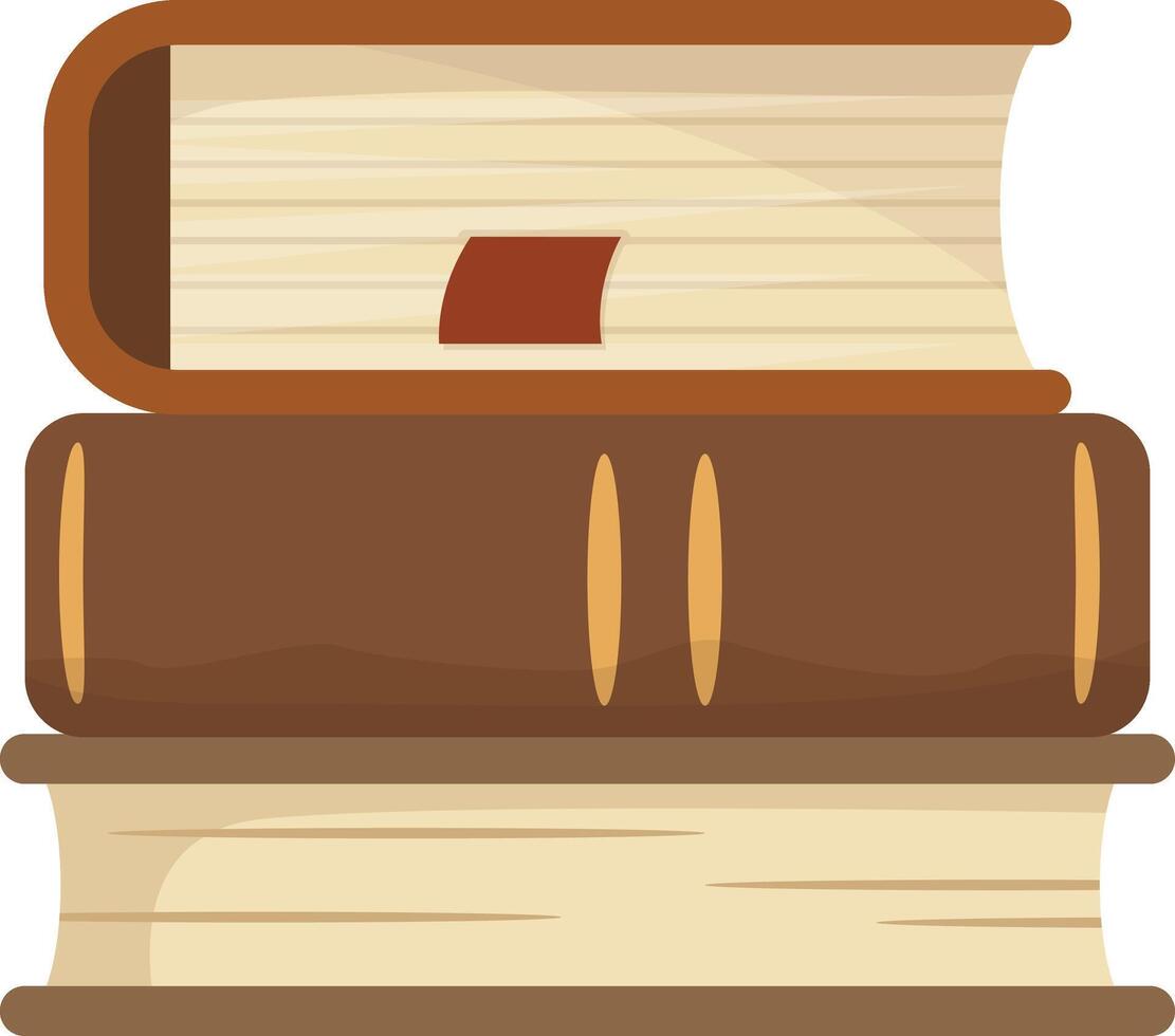Brown Books Stack vector